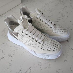 Alexander McQueen Men's Court Trainer Leather Sneakers, US11 (44) Made In Italy